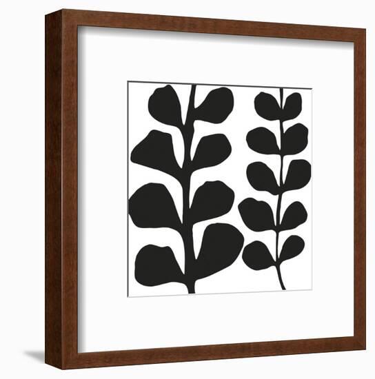 Maidenhair (black on white)-Denise Duplock-Framed Art Print