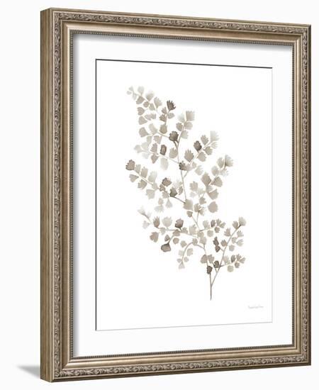 Maidenhair Fern Khaki-Mercedes Lopez Charro-Framed Art Print