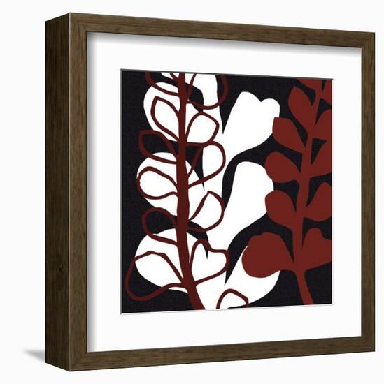 Maidenhair on Black Ground-Denise Duplock-Framed Art Print