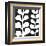 Maidenhair (white on black)-Denise Duplock-Framed Art Print