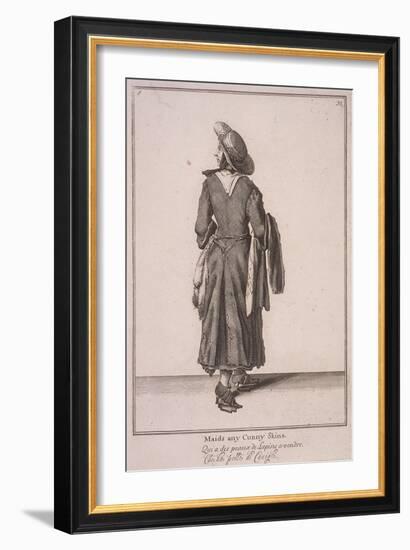 Maids Any Cunny Skins, Cries of London, 1688-Marcellus Laroon-Framed Premium Giclee Print