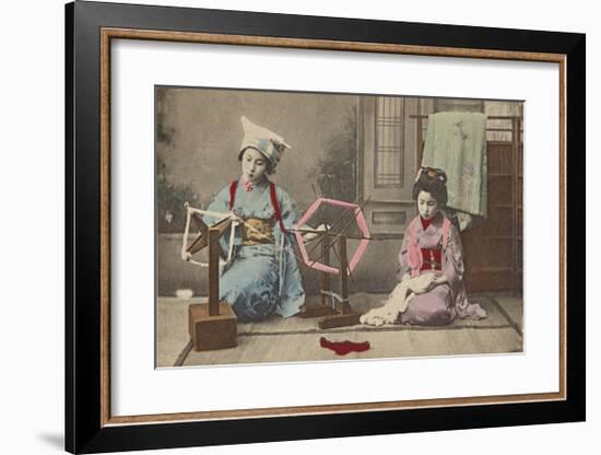 Maiko at the Spinning Wheel-The Kyoto Collection-Framed Premium Giclee Print