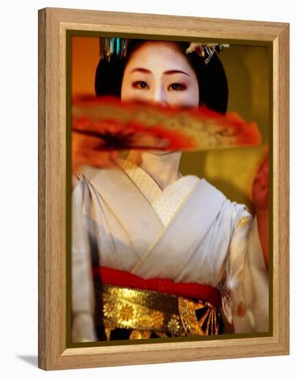 Maiko Dancer, Kyoto, Japan-Frank Carter-Framed Premier Image Canvas