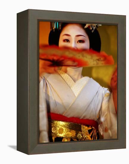 Maiko Dancer, Kyoto, Japan-Frank Carter-Framed Premier Image Canvas