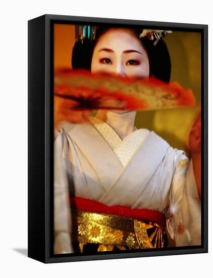 Maiko Dancer, Kyoto, Japan-Frank Carter-Framed Premier Image Canvas