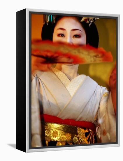 Maiko Dancer, Kyoto, Japan-Frank Carter-Framed Premier Image Canvas