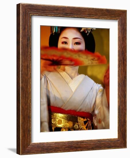Maiko Dancer, Kyoto, Japan-Frank Carter-Framed Photographic Print