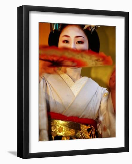 Maiko Dancer, Kyoto, Japan-Frank Carter-Framed Photographic Print