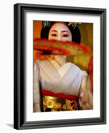 Maiko Dancer, Kyoto, Japan-Frank Carter-Framed Photographic Print