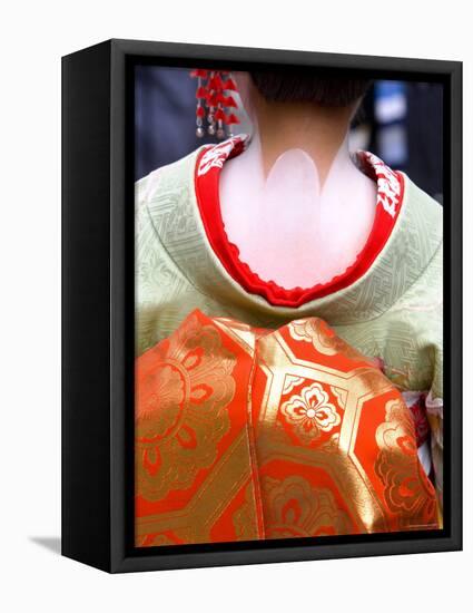 Maiko, Gion District, Kyoto, Japan-Gavin Hellier-Framed Premier Image Canvas