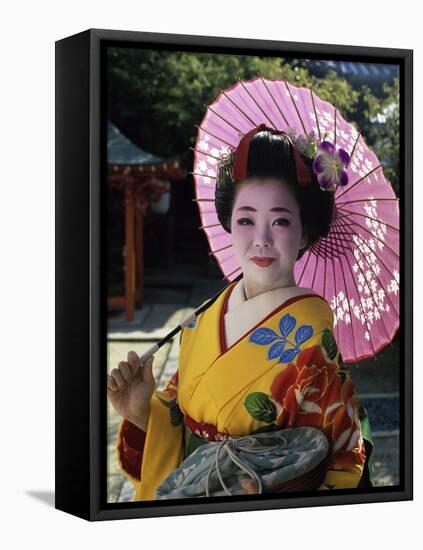 Maiko Girl, Kyoto, Japan-null-Framed Premier Image Canvas