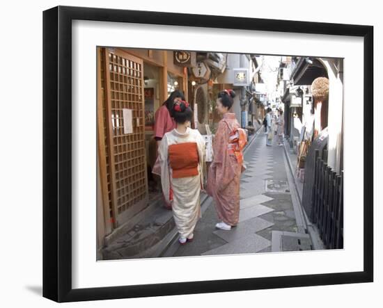 Maiko Street, Kyoto, Japan-Shin Terada-Framed Photographic Print