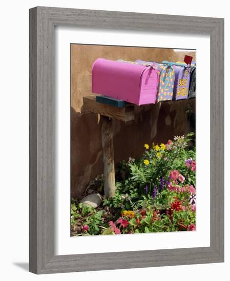 Mail Boxes, Santa Fe, New Mexico, United States of America, North America-Westwater Nedra-Framed Photographic Print