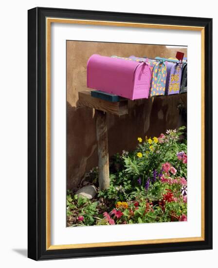 Mail Boxes, Santa Fe, New Mexico, United States of America, North America-Westwater Nedra-Framed Photographic Print