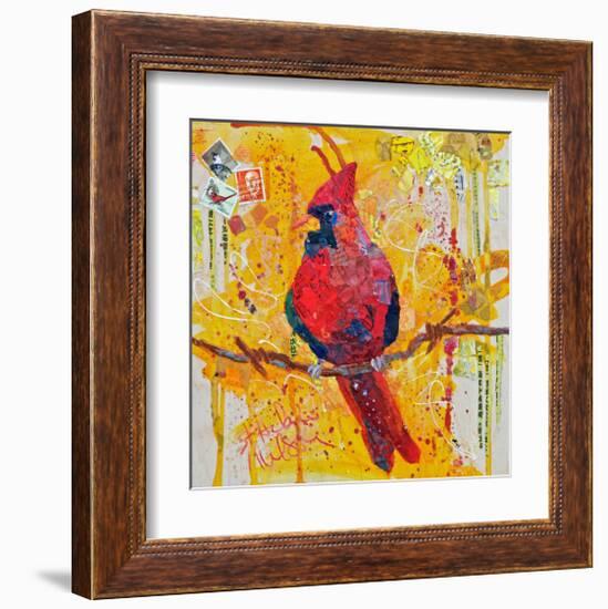 Mail Cardinal-null-Framed Art Print