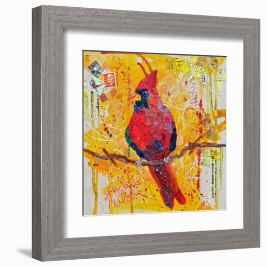 Mail Cardinal-null-Framed Art Print