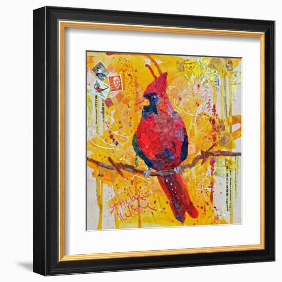 Mail Cardinal-null-Framed Art Print