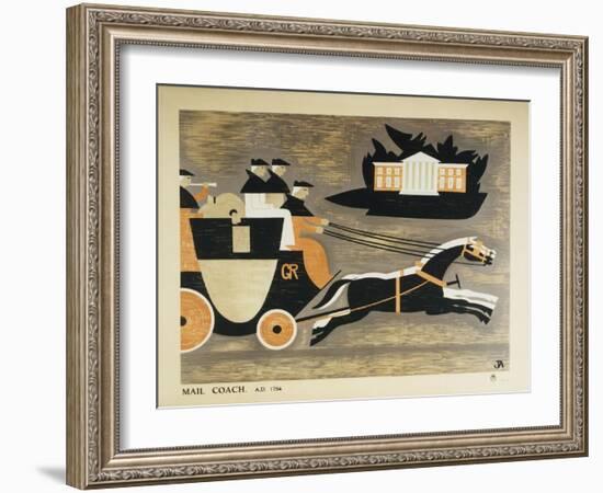 Mail Coach A.D. 1784-John Armstrong-Framed Art Print