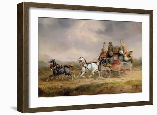 Mail Coaches on the Road: the Louth-London Royal Mail Progressing at Speed-Charles Cooper Henderson-Framed Giclee Print