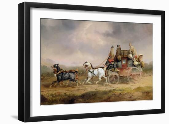 Mail Coaches on the Road: the Louth-London Royal Mail Progressing at Speed-Charles Cooper Henderson-Framed Giclee Print