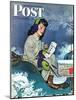 "Mail Delivery by Sleigh," Saturday Evening Post Cover, January 29, 1944-Alex Ross-Mounted Giclee Print