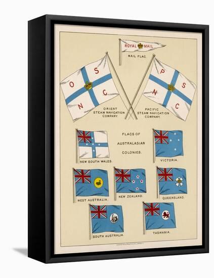 Mail Ship Flags and Others-null-Framed Stretched Canvas