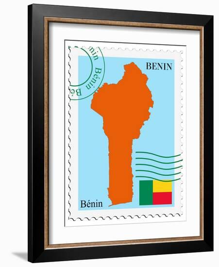 Mail To-From Benin-Perysty-Framed Art Print