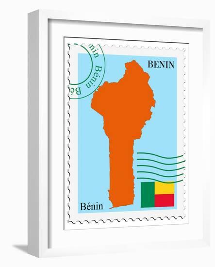 Mail To-From Benin-Perysty-Framed Art Print