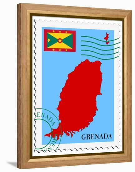 Mail To-From Grenada-Perysty-Framed Stretched Canvas