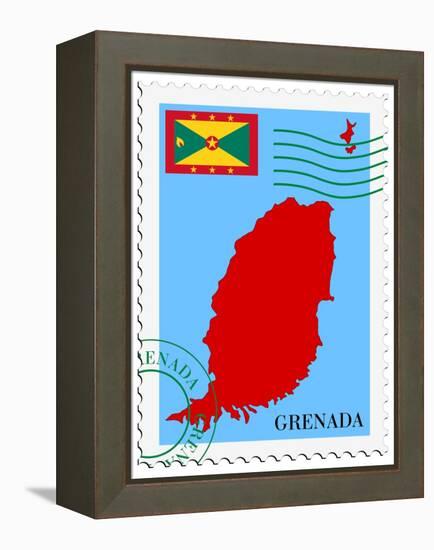 Mail To-From Grenada-Perysty-Framed Stretched Canvas