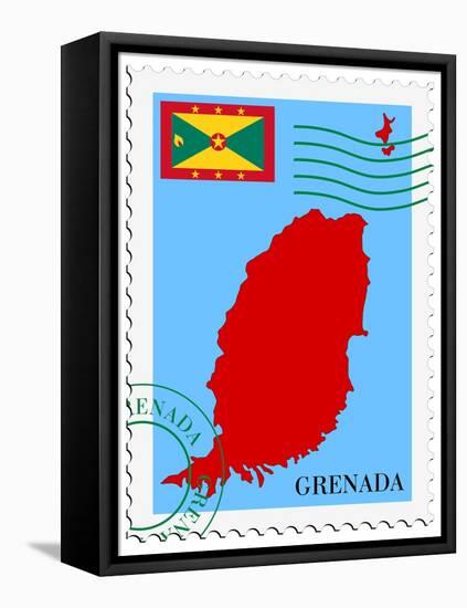 Mail To-From Grenada-Perysty-Framed Stretched Canvas