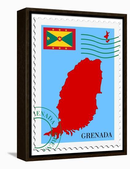 Mail To-From Grenada-Perysty-Framed Stretched Canvas