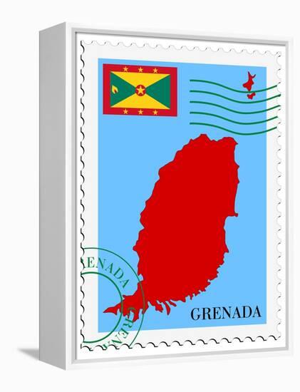 Mail To-From Grenada-Perysty-Framed Stretched Canvas