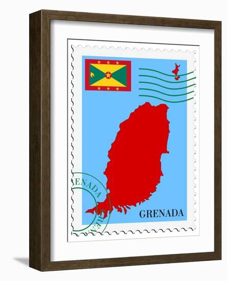 Mail To-From Grenada-Perysty-Framed Art Print