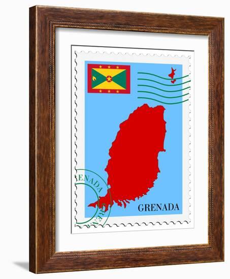 Mail To-From Grenada-Perysty-Framed Art Print