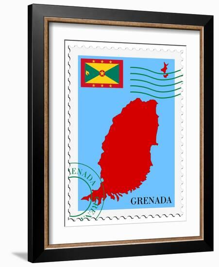 Mail To-From Grenada-Perysty-Framed Art Print