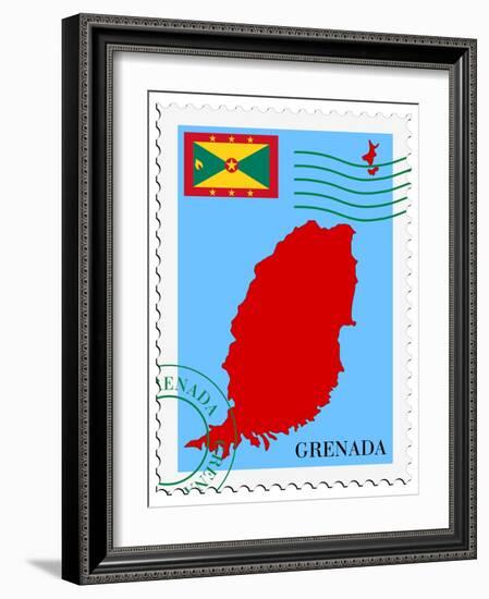 Mail To-From Grenada-Perysty-Framed Art Print