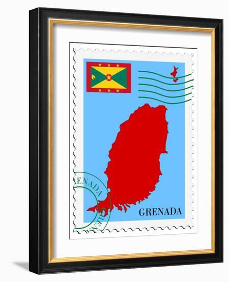 Mail To-From Grenada-Perysty-Framed Art Print