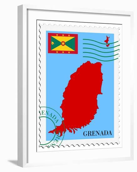 Mail To-From Grenada-Perysty-Framed Art Print