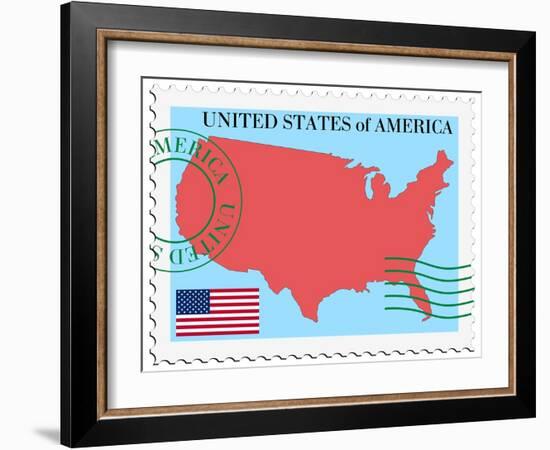 Mail To-From United States-Perysty-Framed Art Print