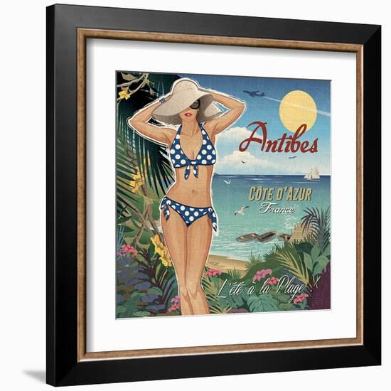 Maillot bleu-Bruno Pozzo-Framed Art Print