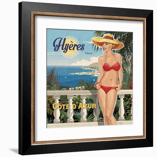 Maillot rouge-Bruno Pozzo-Framed Art Print