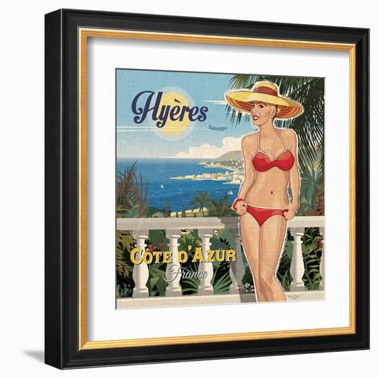 Maillot rouge-Bruno Pozzo-Framed Art Print