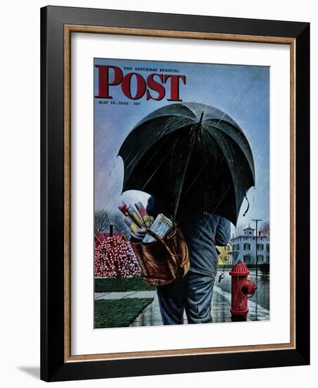 "Mailman," Saturday Evening Post Cover, May 13, 1944-Stevan Dohanos-Framed Giclee Print