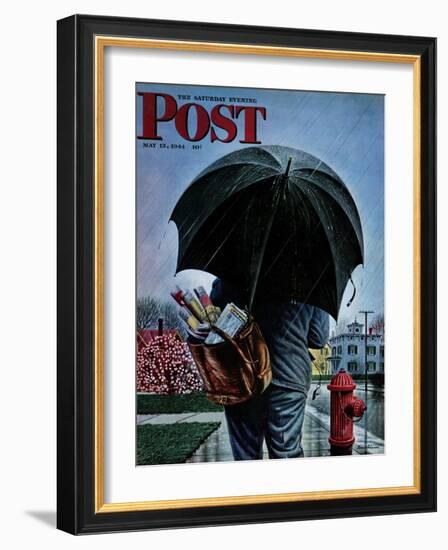 "Mailman," Saturday Evening Post Cover, May 13, 1944-Stevan Dohanos-Framed Giclee Print