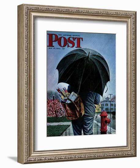 "Mailman," Saturday Evening Post Cover, May 13, 1944-Stevan Dohanos-Framed Giclee Print