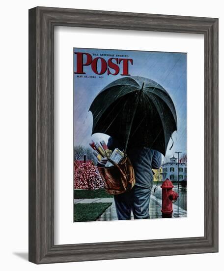 "Mailman," Saturday Evening Post Cover, May 13, 1944-Stevan Dohanos-Framed Giclee Print