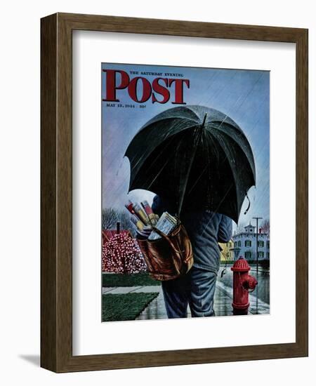 "Mailman," Saturday Evening Post Cover, May 13, 1944-Stevan Dohanos-Framed Giclee Print
