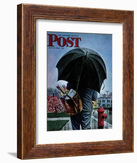 "Mailman," Saturday Evening Post Cover, May 13, 1944-Stevan Dohanos-Framed Giclee Print