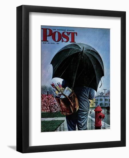 "Mailman," Saturday Evening Post Cover, May 13, 1944-Stevan Dohanos-Framed Giclee Print